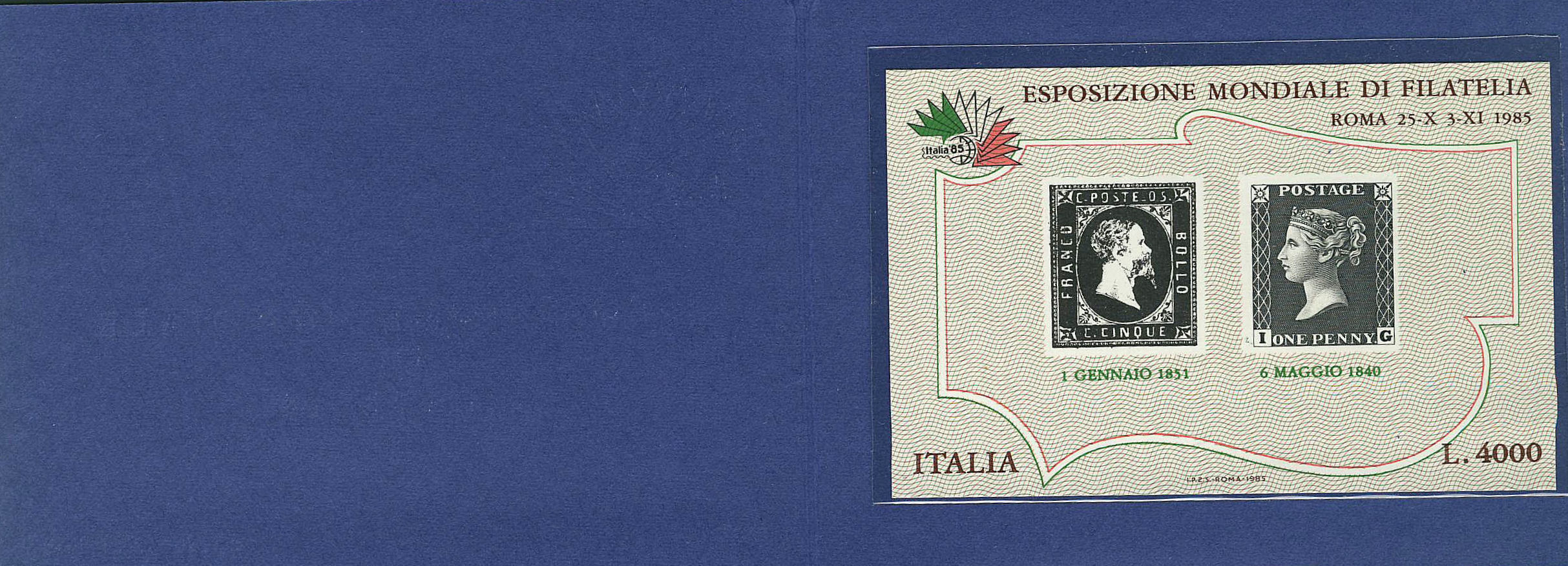 1985 - 1 x Esposizione Filatelica - Primi francobolli Sas.BF1 Bol.BF21.jpg