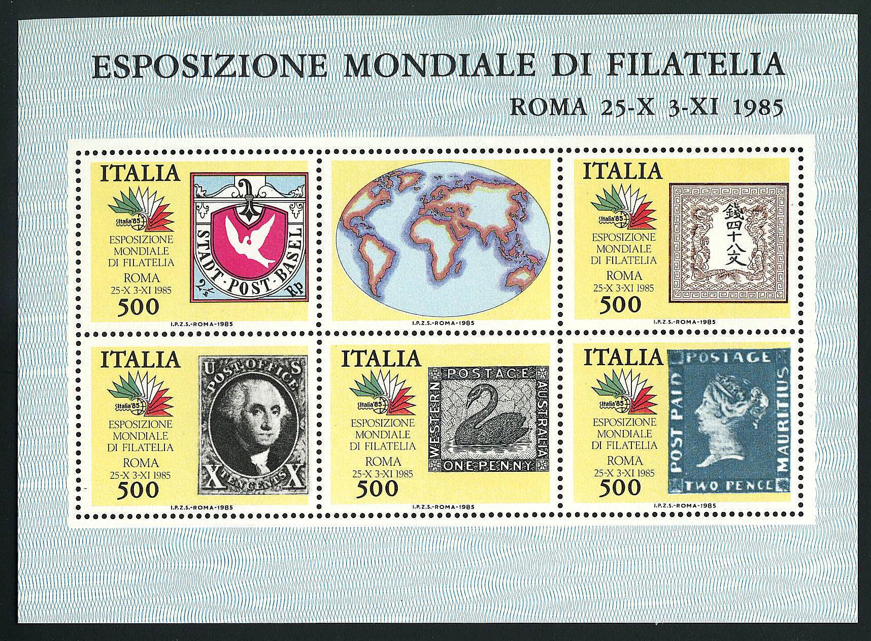 1985 - 3 x Esposizione Filatelica - 5 continenti Sas.BF3 Bol.BF23.jpg